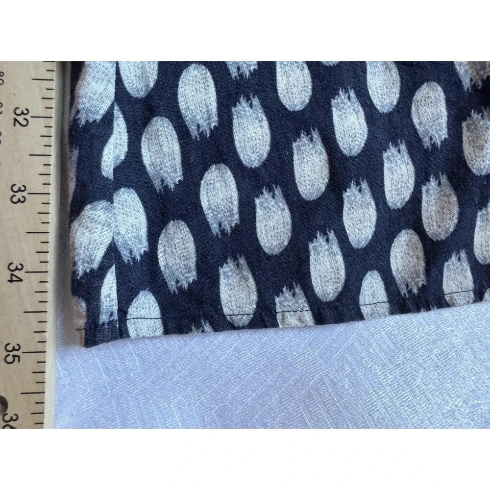 Patagonia Dress Womens‎ 2 Black White Sleeveless Ruffle Organic Cotton Hemp Tie
